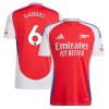 Maglia ufficiale Arsenal Gabriel 6 Casa 2024-25 per Uomo